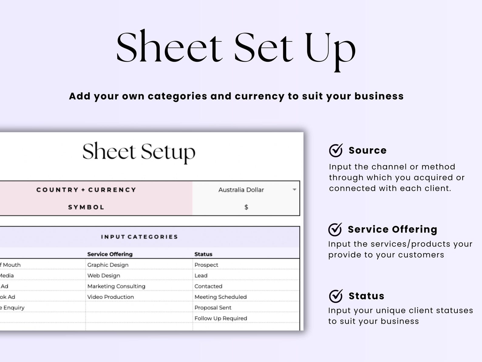 Client Tracker β Small Biz β Excel / Google Sheets Template
