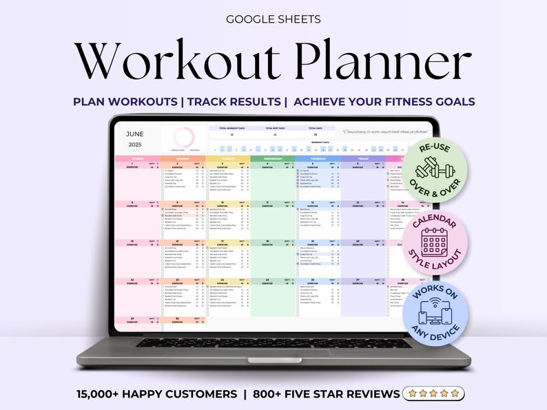 Workout Planner - Beginners - Google Sheets Template