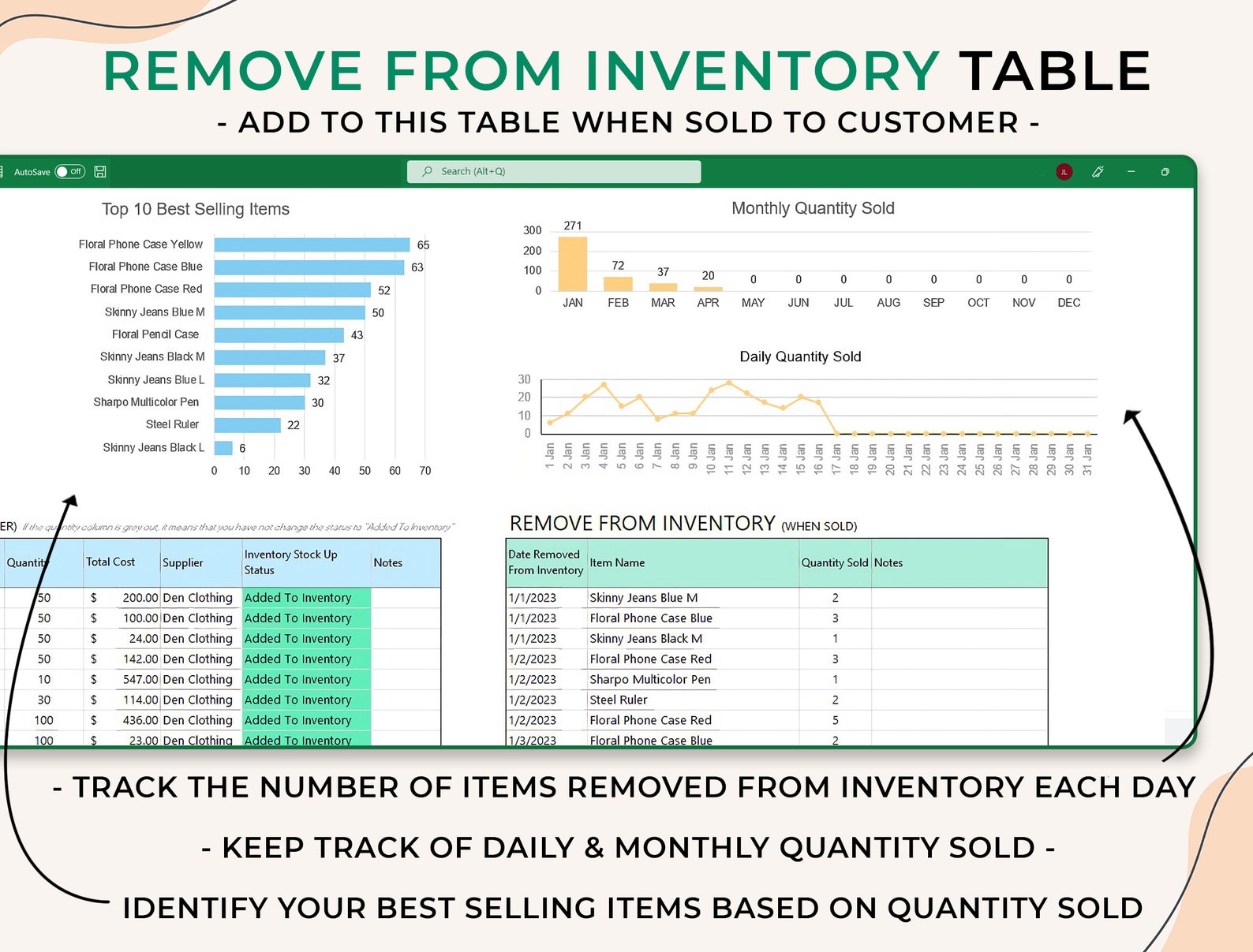 Inventory Tracker – Excel / Google Sheets Template