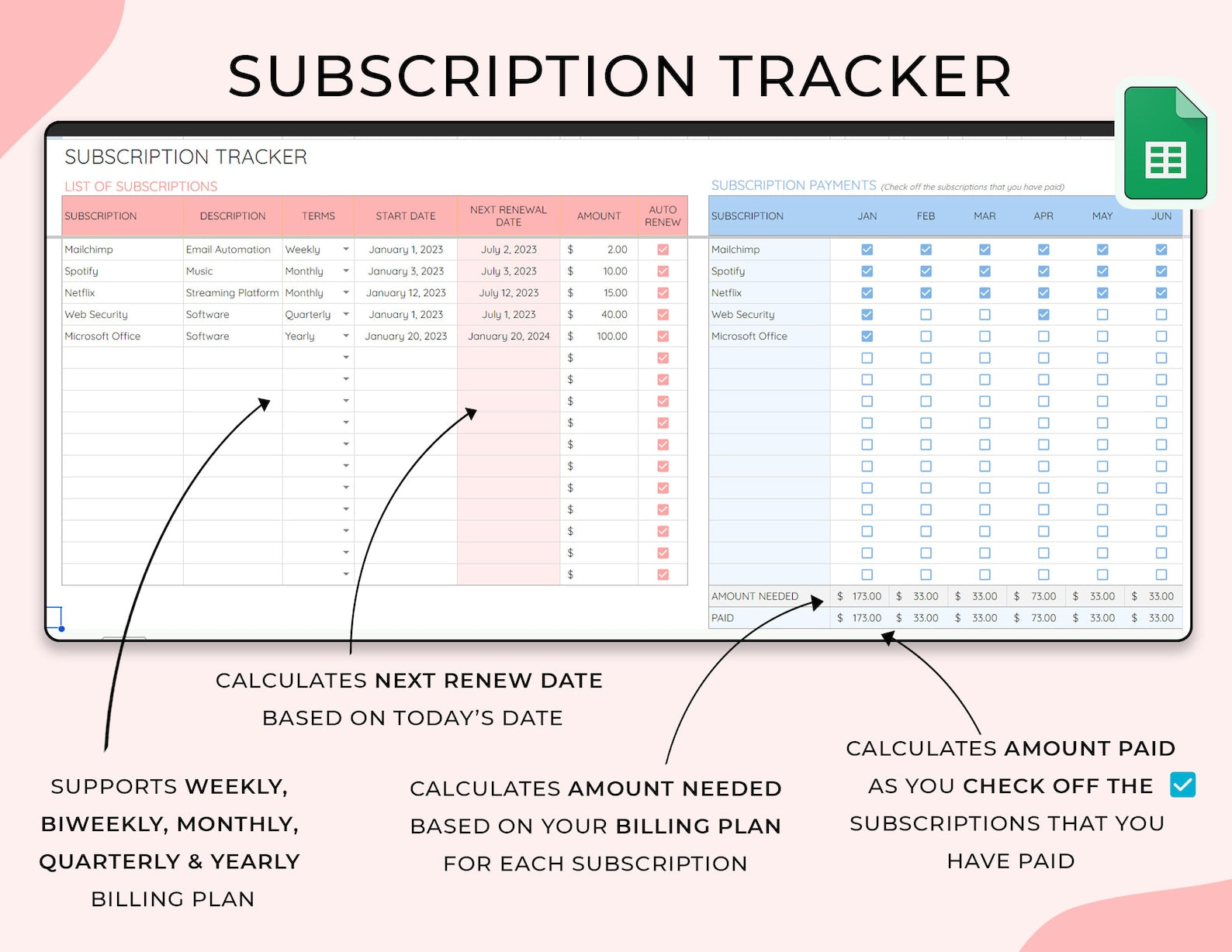 Debt Payoff Tracker - Home - Excel / Google Sheets Template