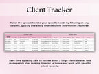 CRM Client Tracker - Small Business - Google Sheets Template
