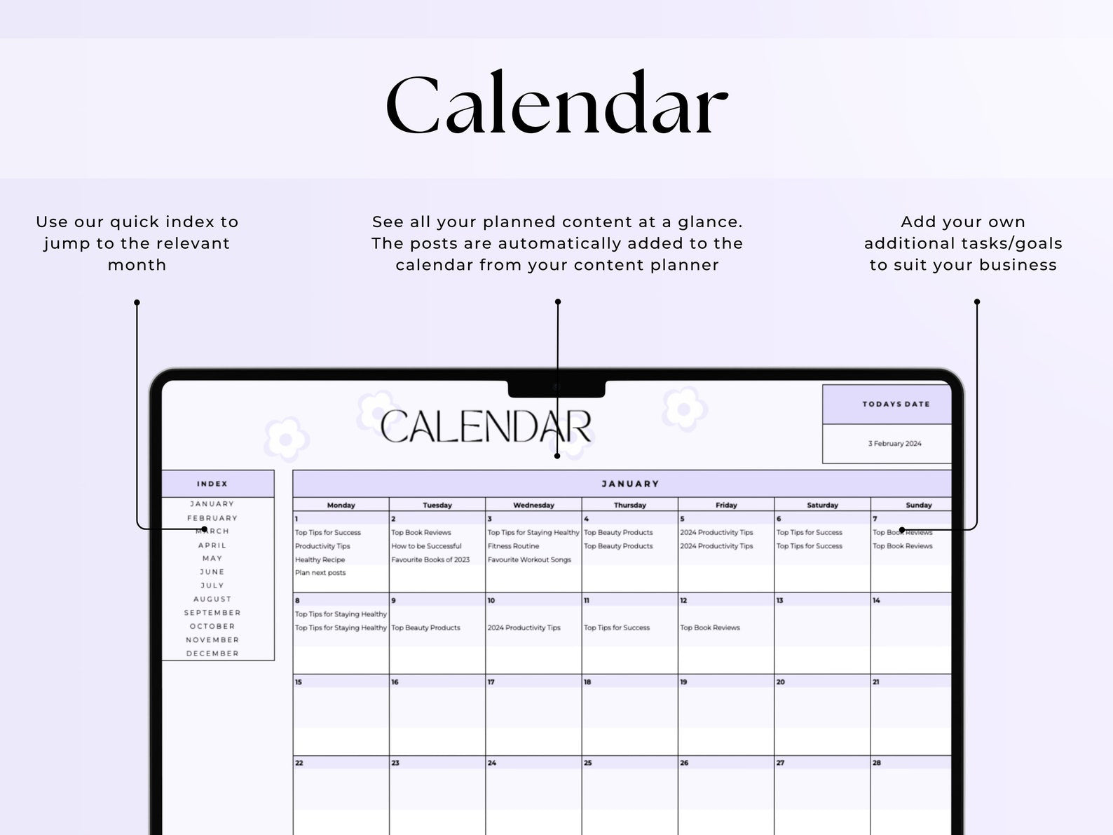 Content Calendar - Small Business - Google Sheets Template