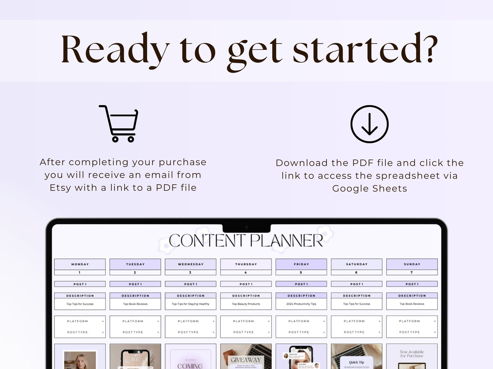 Content Calendar - Small Business - Google Sheets Template