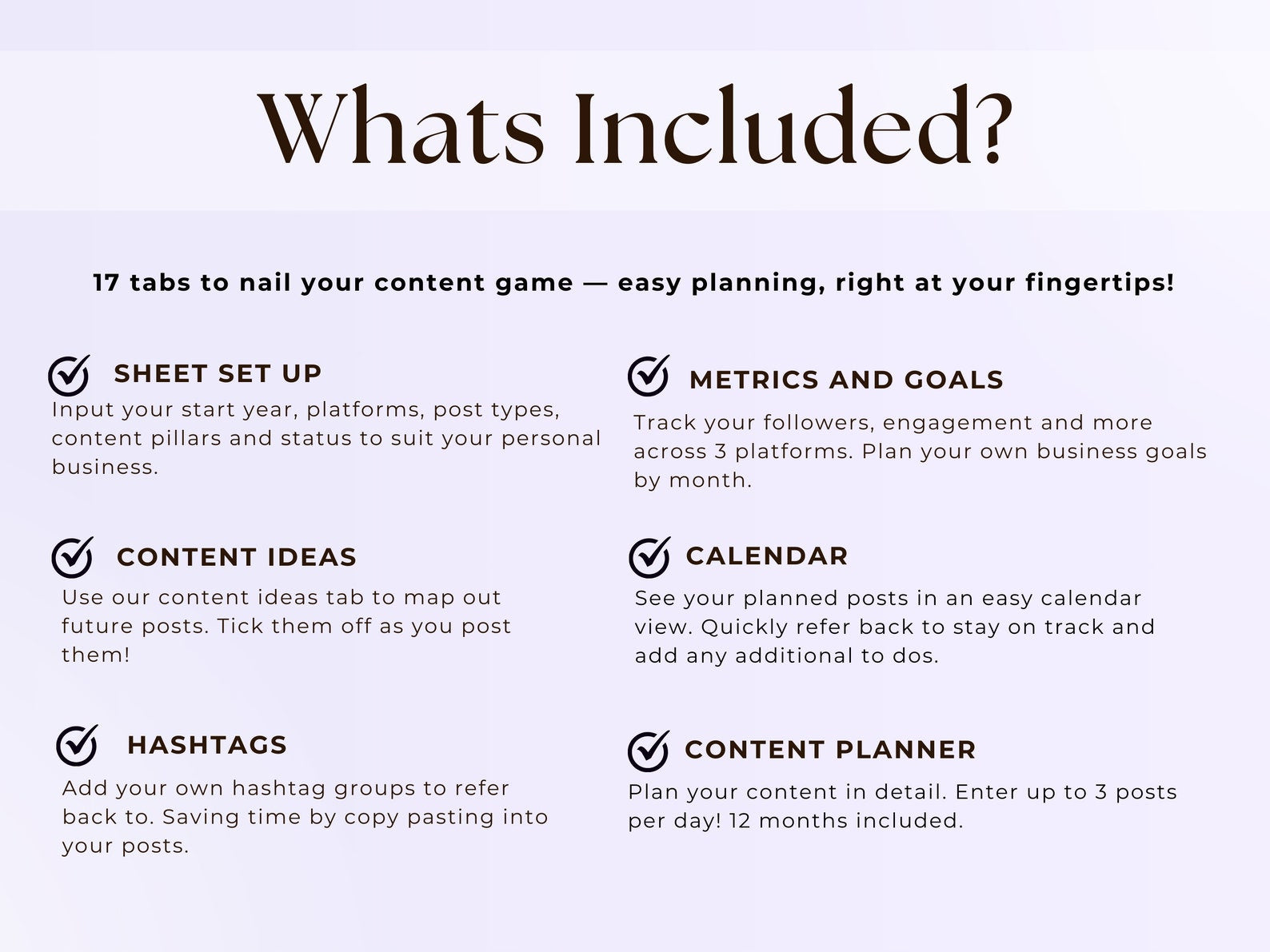 Content Calendar - Small Business - Google Sheets Template
