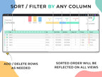 To Do List Template, Google Sheets Spreadsheet, Daily To Do, Digital, Checklist Template, Editable, Custom Todo List, Bucket List Template