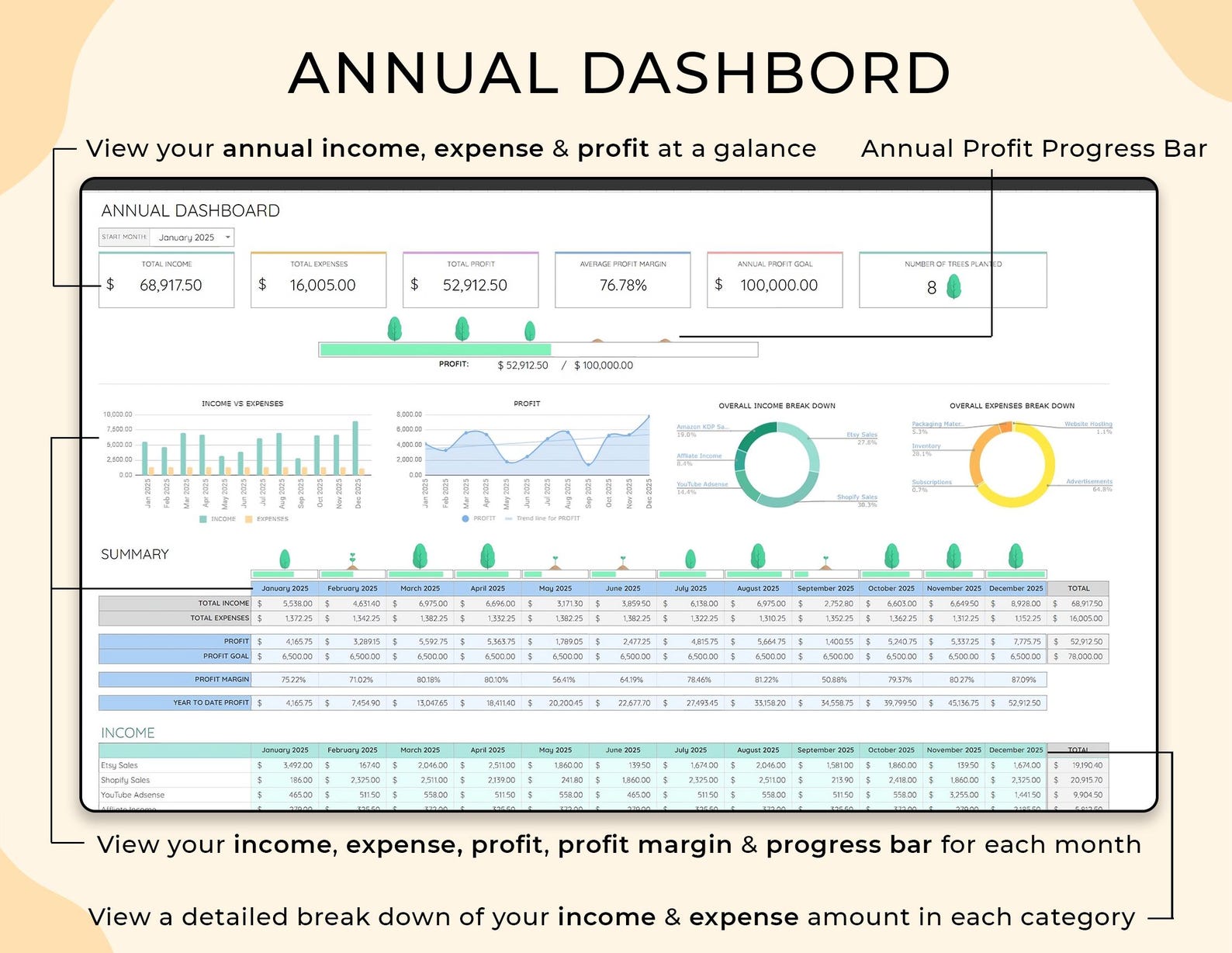 Income and Expense Tracker – Google Sheets Template
