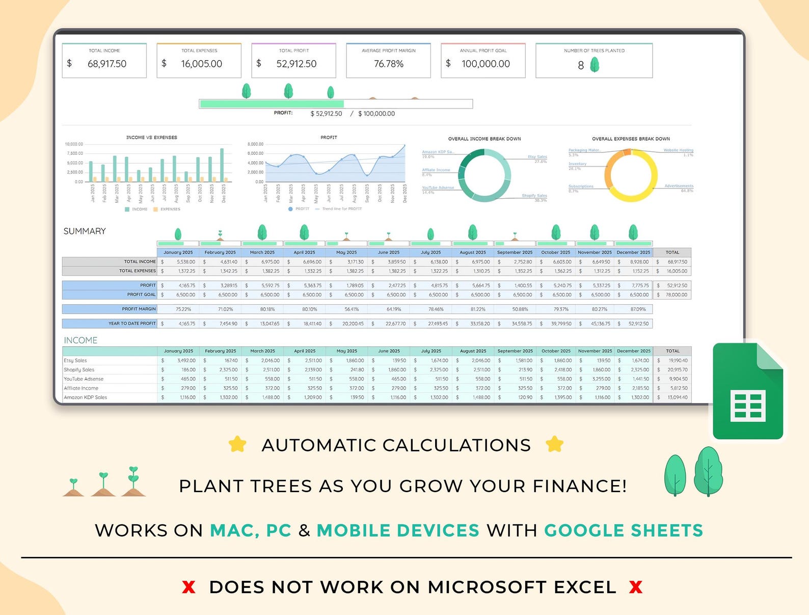 Income and Expense Tracker – Google Sheets Template