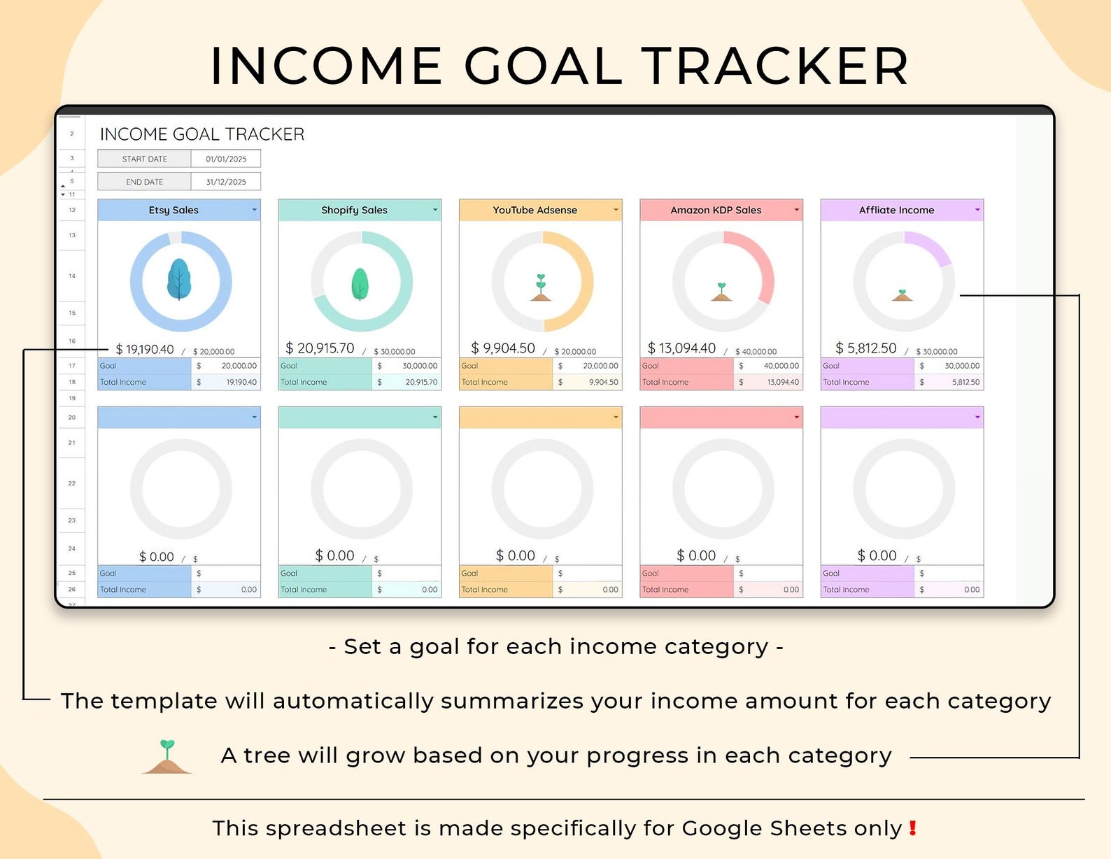 Income and Expense Tracker – Google Sheets Template