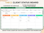 CRM Client Tracker - Small Business - Excel Template