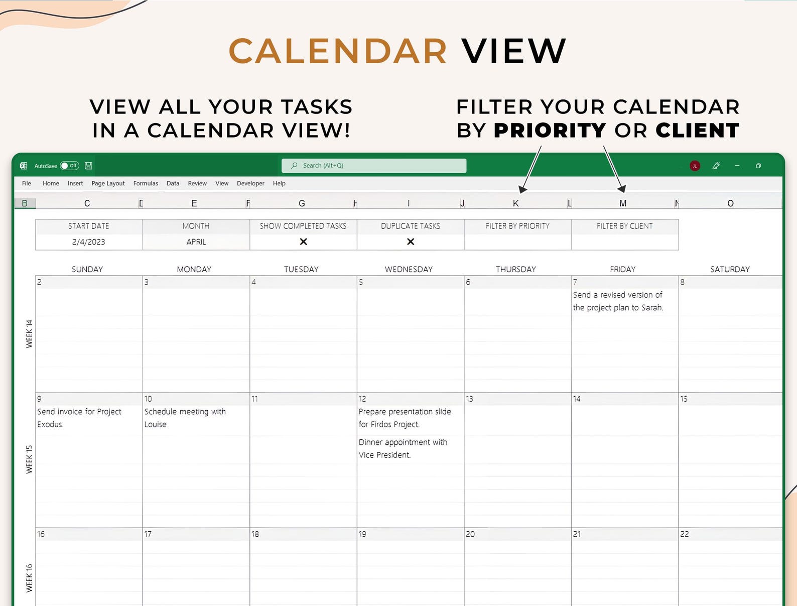 CRM Client Tracker - Small Business - Excel Template