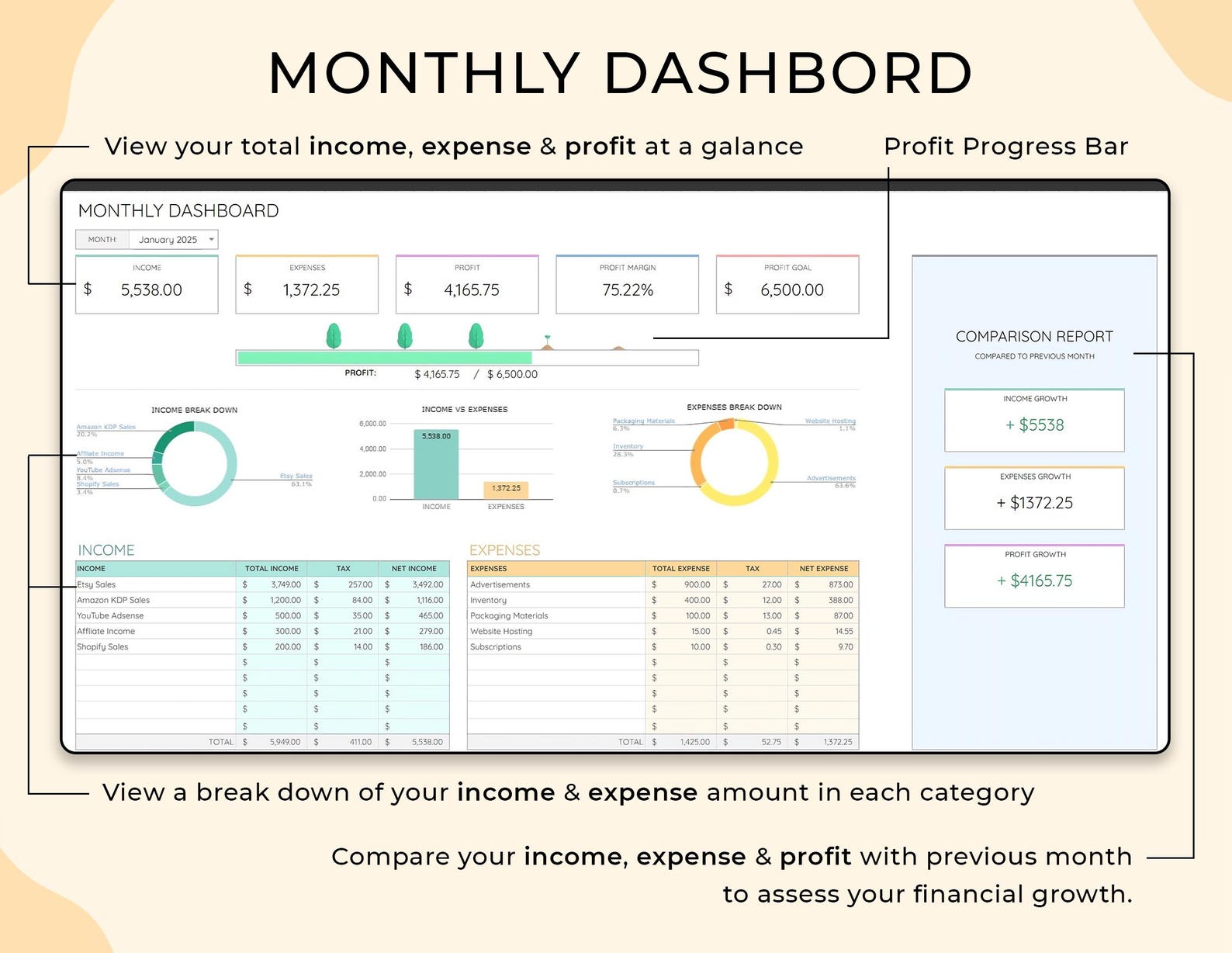 Income and Expense Tracker – Google Sheets Template
