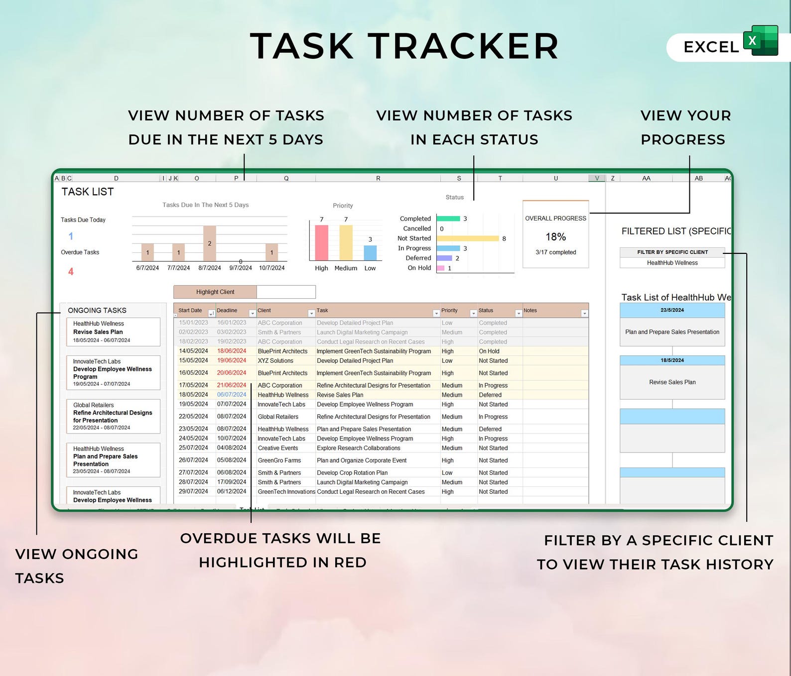 Client Tracker – Small Business Owners – Excel Template