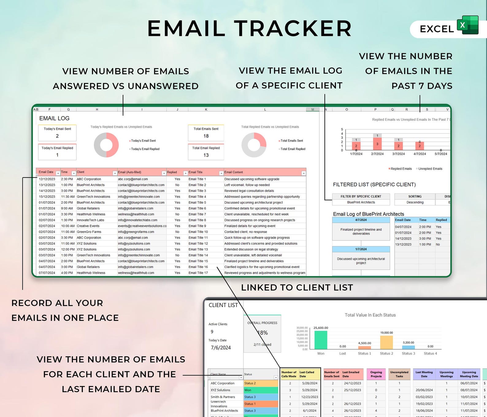 Client Tracker – Small Business Owners – Excel Template