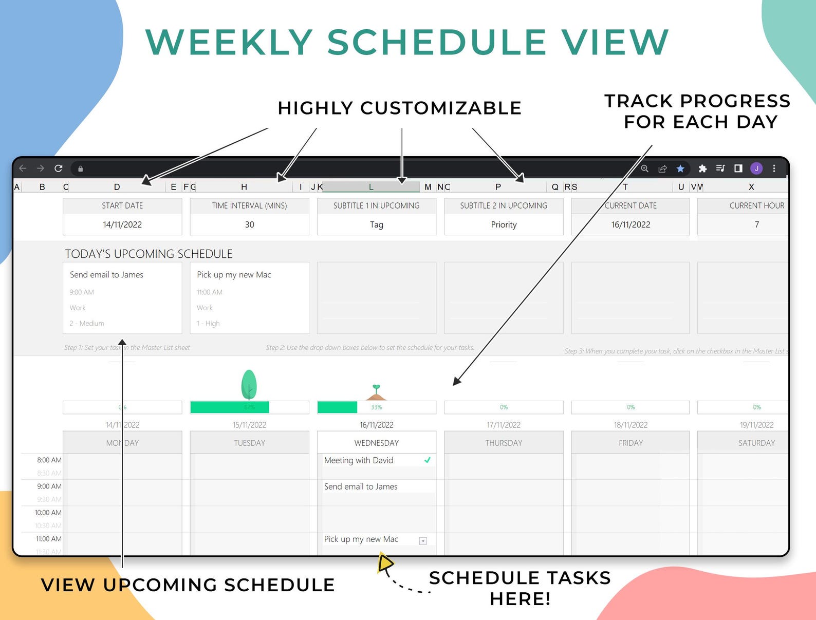 To Do List Template – Excel / Google Sheets Template