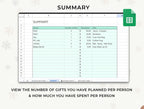 Christmas Gift Tracker - Buyers - Google Sheets Template