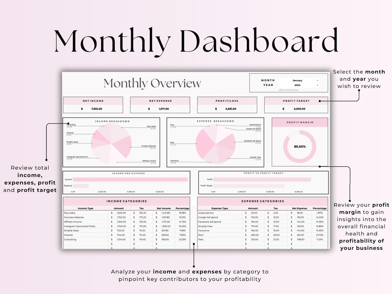 Small Business Bookkeeping - Google Sheets Template