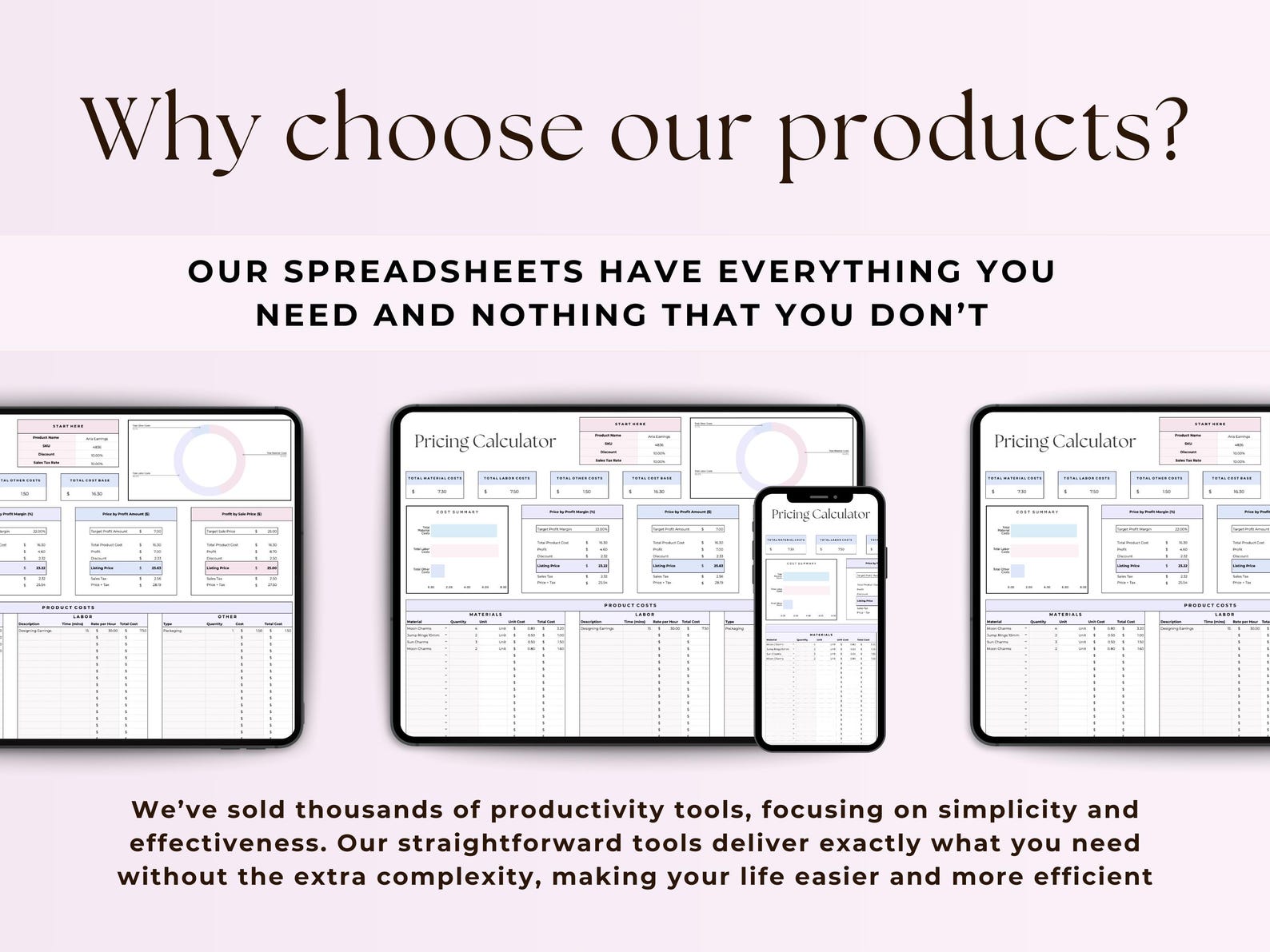 Product Pricing Calculator – Excel / Google Sheets Template