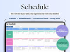 Student Planner – College – Excel Google Sheets Template