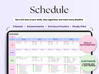 Student Planner – Students – Excel / Google Sheets Template