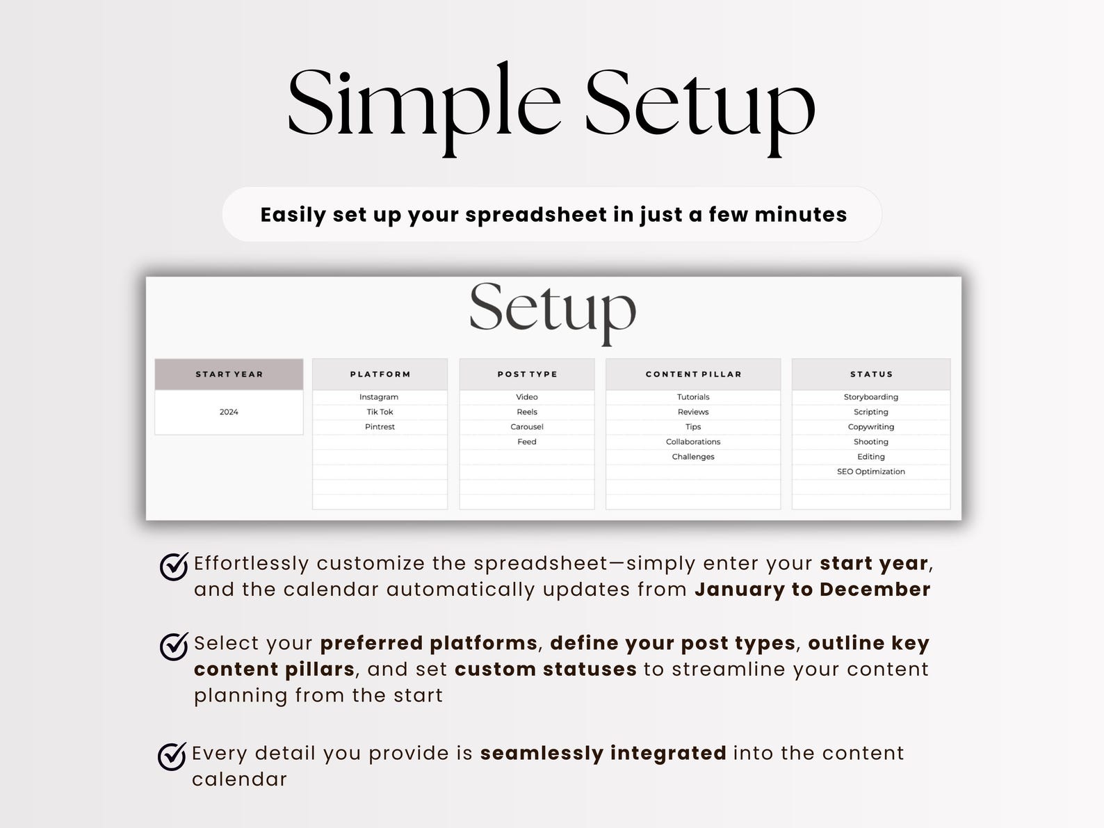 Content Calendar – Bloggers – Google Sheets Template