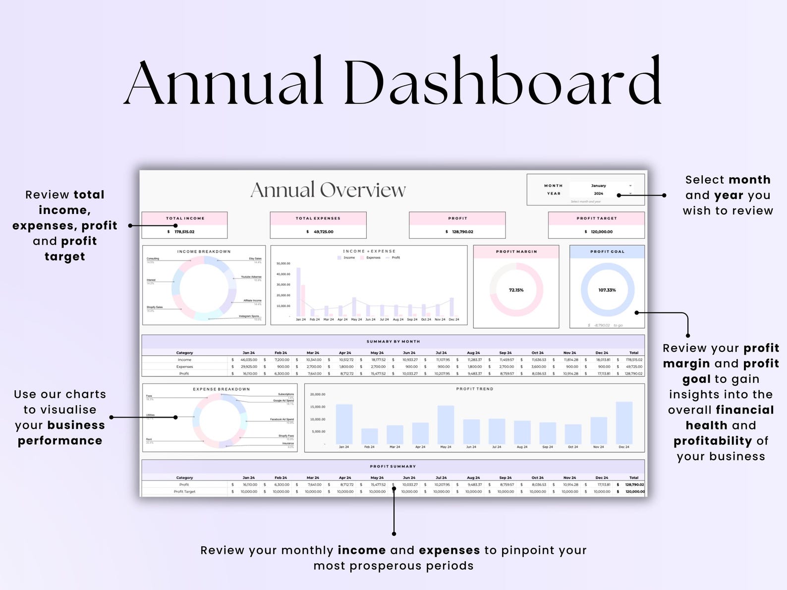 Bookkeeping Template - Freelancers - Google Sheets Template