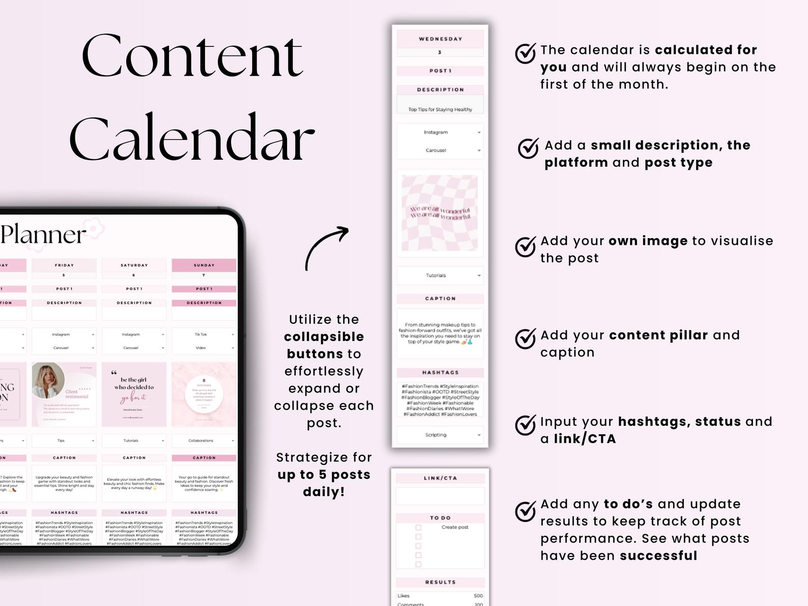 Social Media Planner – Bloggers – Google Sheets Template