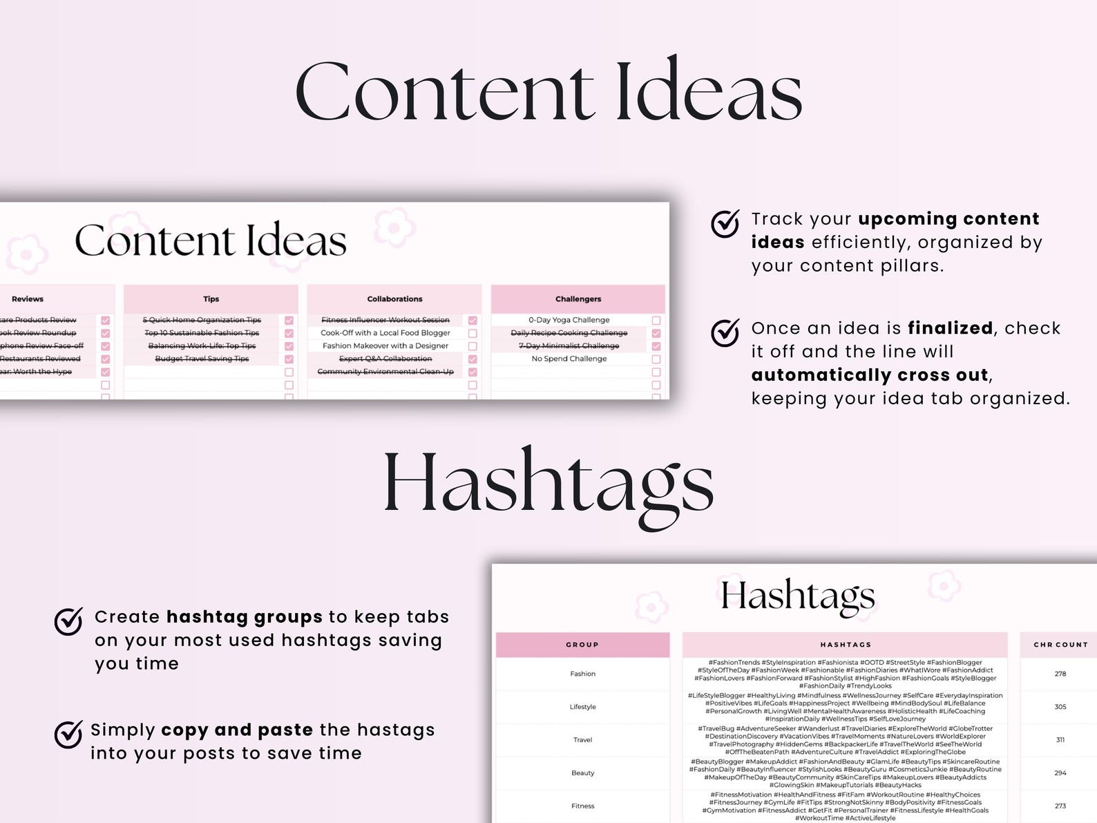 Social Media Planner – Bloggers – Google Sheets Template