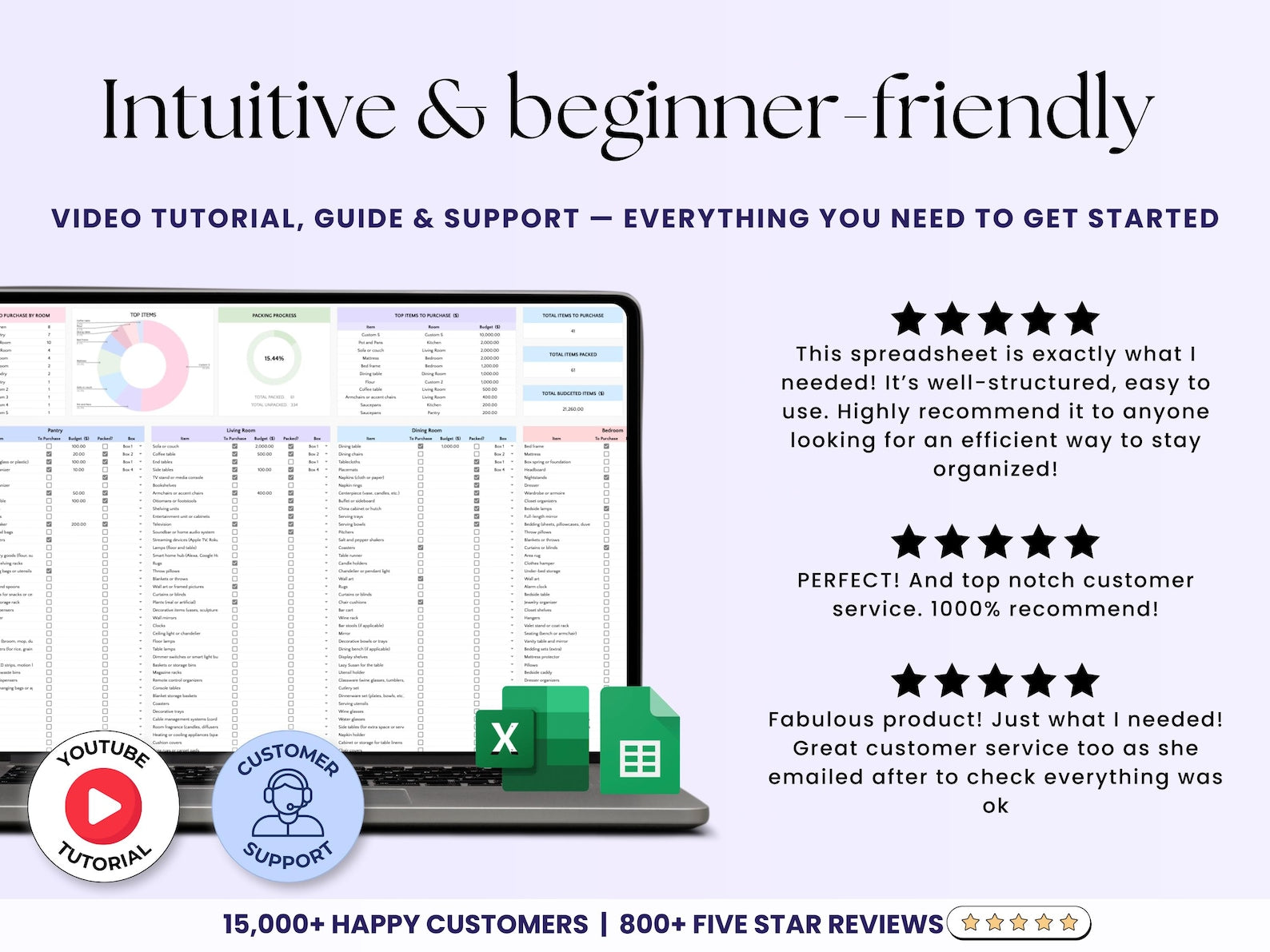 Moving Planner – Renters – Excel / Google Sheets Template