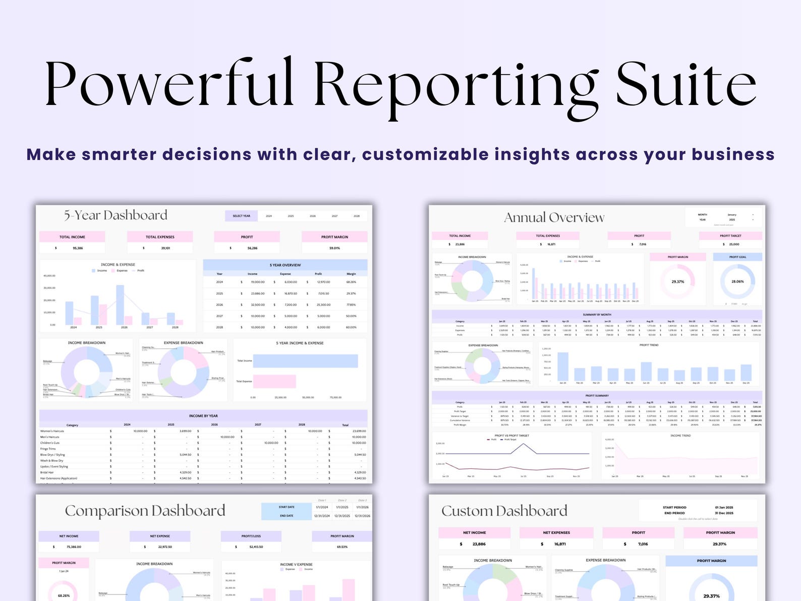 Beauty Bookkeeping – Techs – Excel / Google Sheets Template