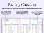 Moving Planner – Renters – Excel / Google Sheets Template