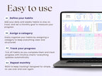 Habit Tracker – Daily Plan – Excel / Google Sheets Template