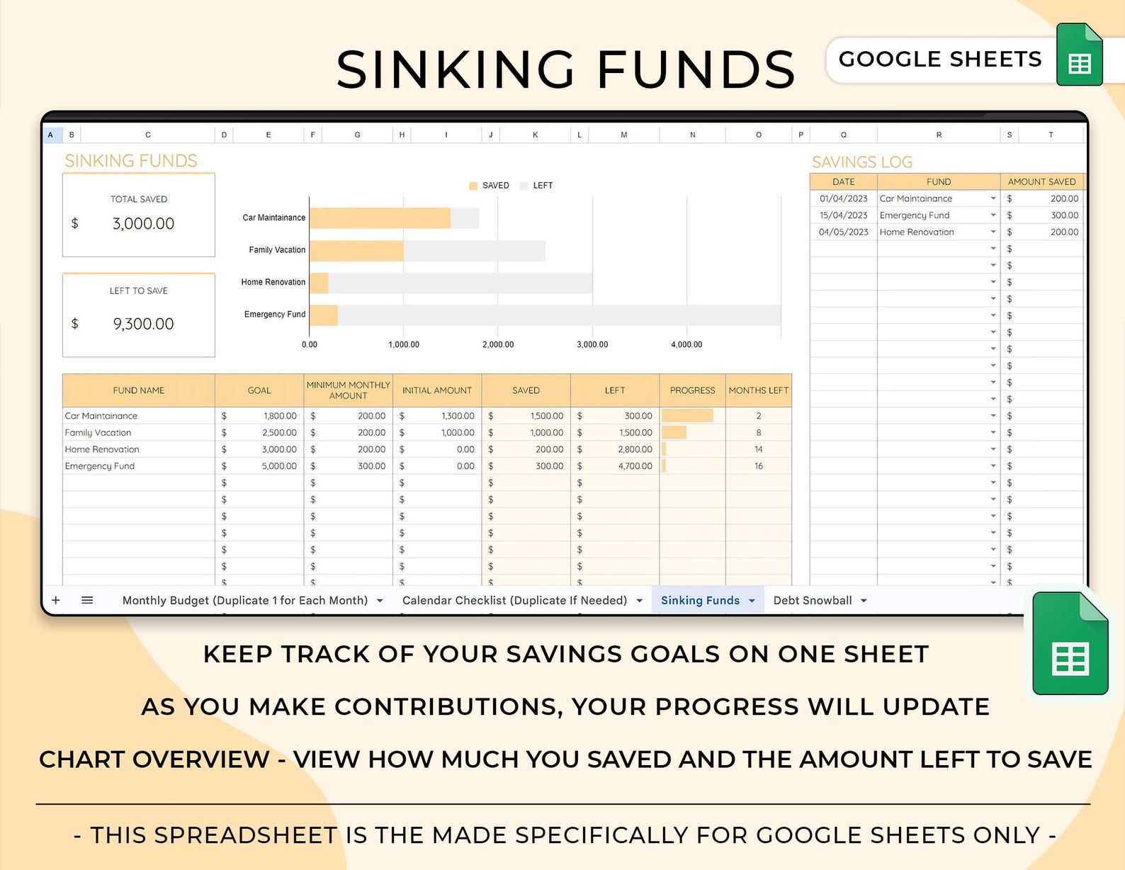 Budget Planner for Individuals – Google Sheets Template