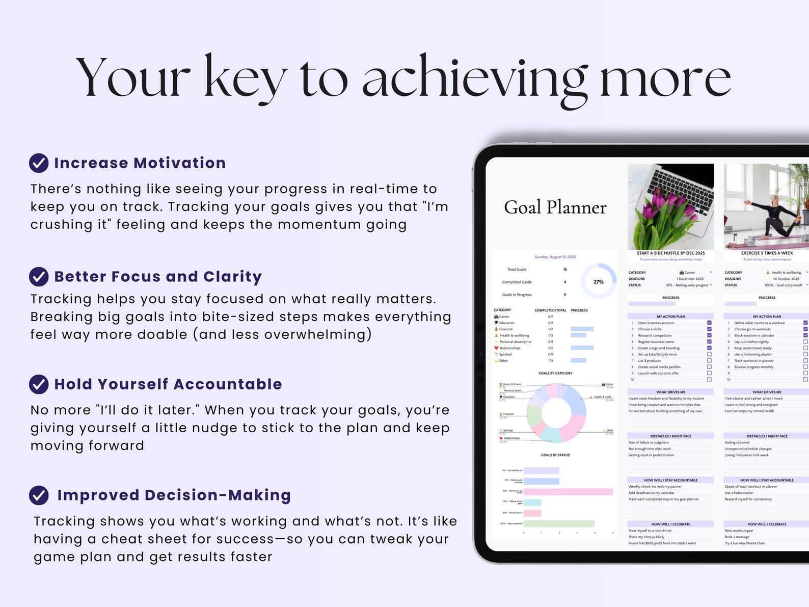 Goal Planner Personal Use Daily – Google Sheets Template