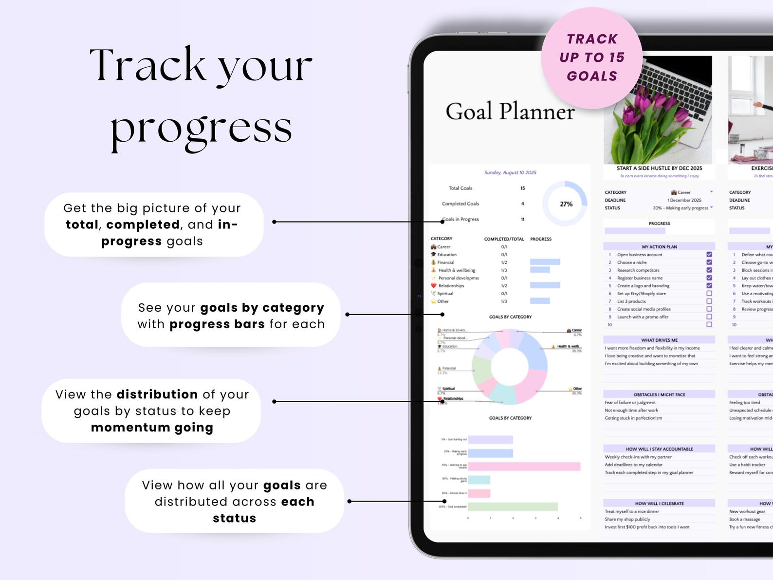 Goal Planner Personal Use Daily – Google Sheets Template