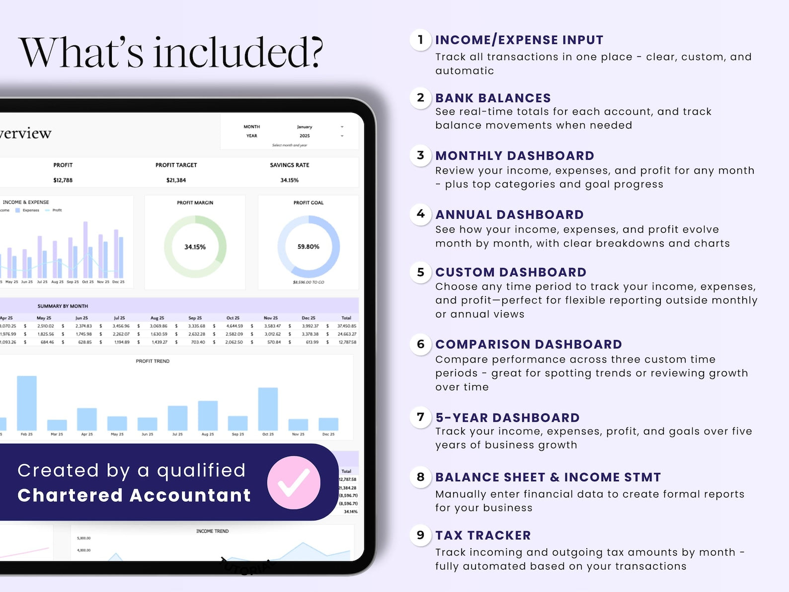 Bookkeeping Template - Small Biz - Google Sheets Template