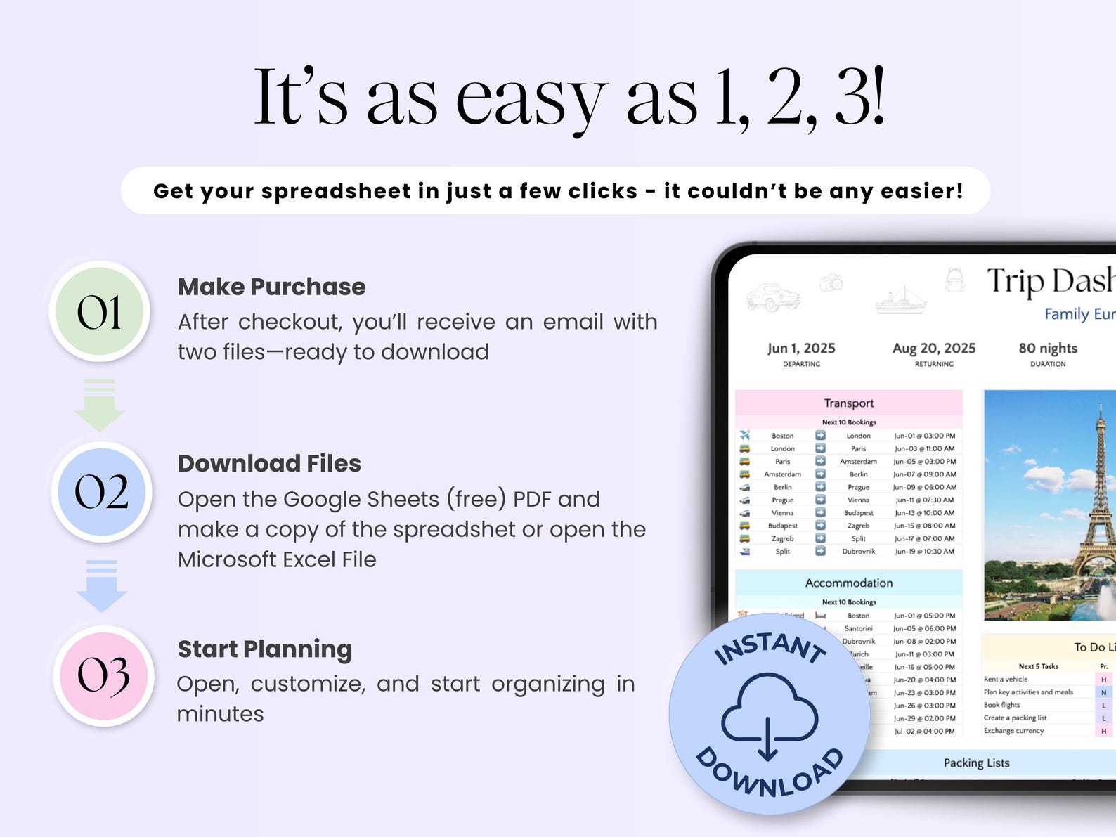 Travel Planner - All Travelers - Google Sheets Template