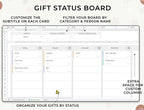 Christmas Gift Tracker & To Do List, Christmas Planner, Google Sheets Template, Budget Tracker For Gifts, Christmas Checklist