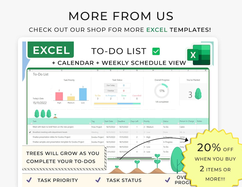 Habit Tracker – Personal – Excel / Google Sheets Template