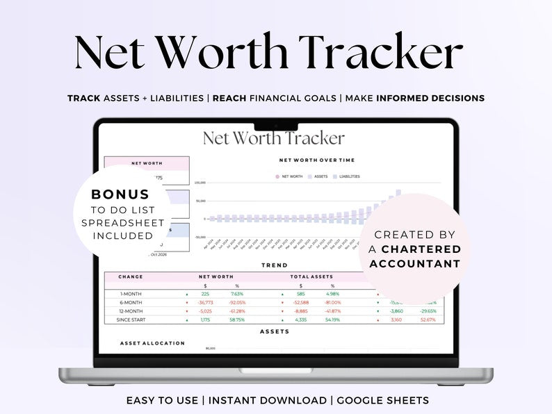 Net Worth Tracker – Individual – Google Sheets Template