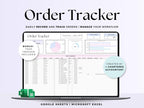 Order Tracker Spreadsheet - Excel / Google Sheets Template