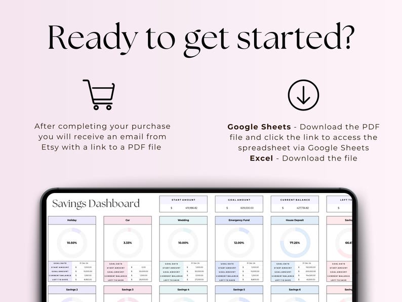 Savings Tracker - Personal Budget - Google Sheets Template