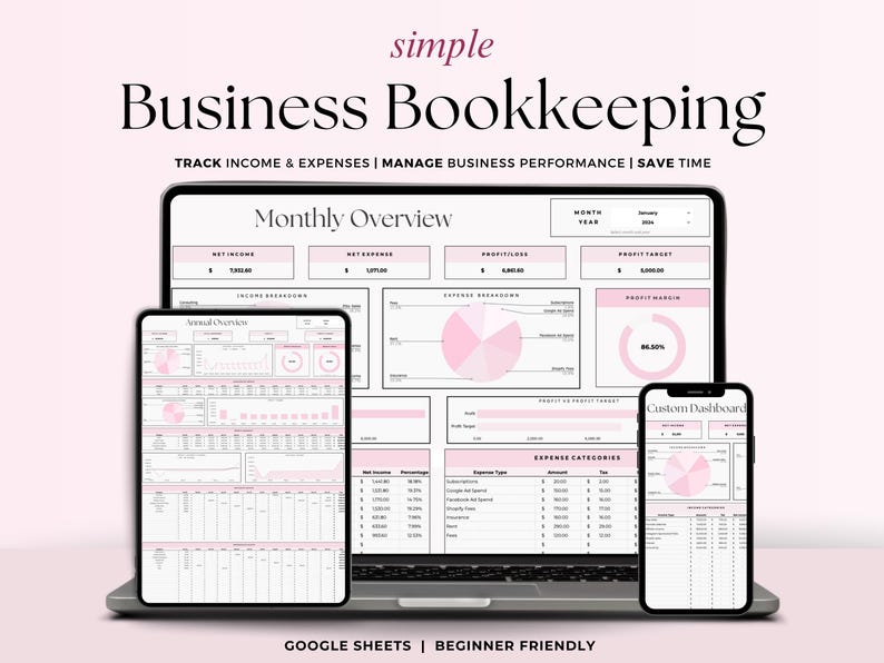 Small Business Bookkeeping - Google Sheets Template