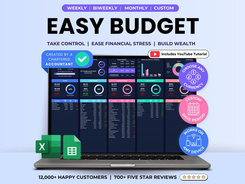 Budget Planner - Personal - Excel / Google Sheets Template