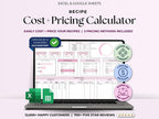 Recipe Costing Calculator – Excel / Google Sheets Template