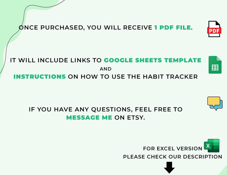 Habit Tracker - Personal Growth - Google Sheets Template