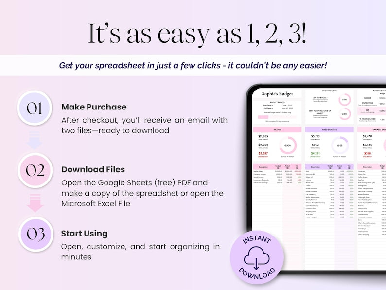 Beginners Budget Spreadsheet Excel Monthly Paycheck Budget Google Sheets Biweekly Budget Planner Personal Weekly Budget Template Digital