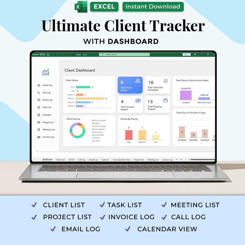 Client Tracker – Small Business Owners – Excel Template