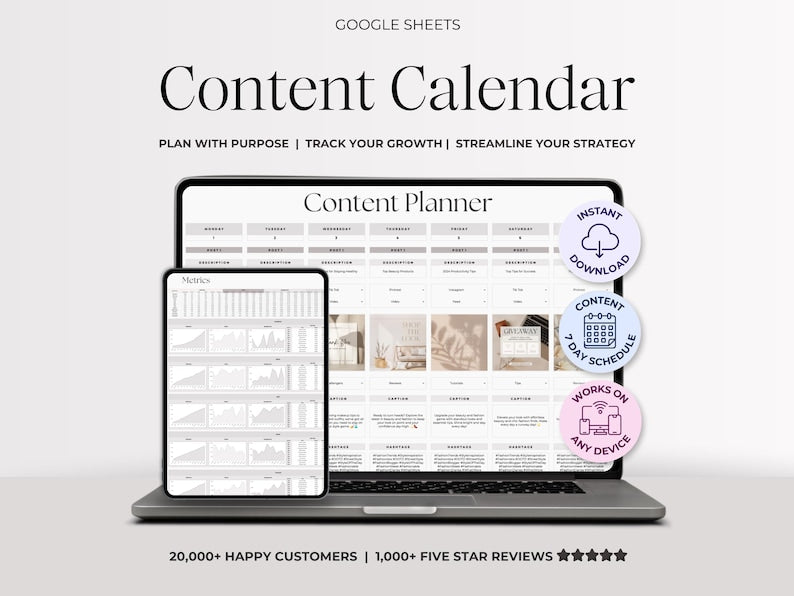 Content Calendar – Bloggers – Google Sheets Template