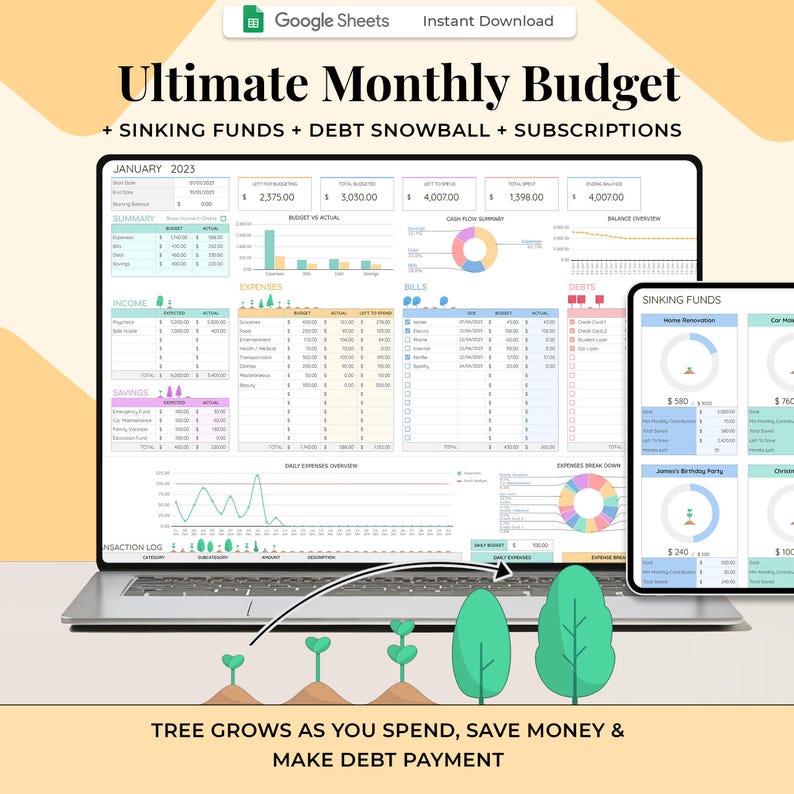 Budget Planner – Personal – Excel / Google Sheets Template