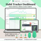Habit Tracker - Personal Growth - Google Sheets Template